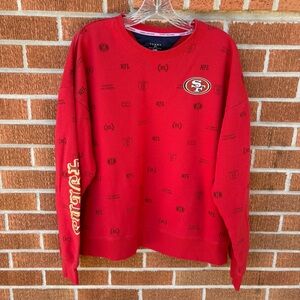 Tommy Hilfiger San Francisco 49ers Crewneck Sweatshirt Size L Red NFL